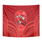 Dolphins Rugby Mascot Tapestry Australian Rugby Culture - Tribal Inspired Dolphin