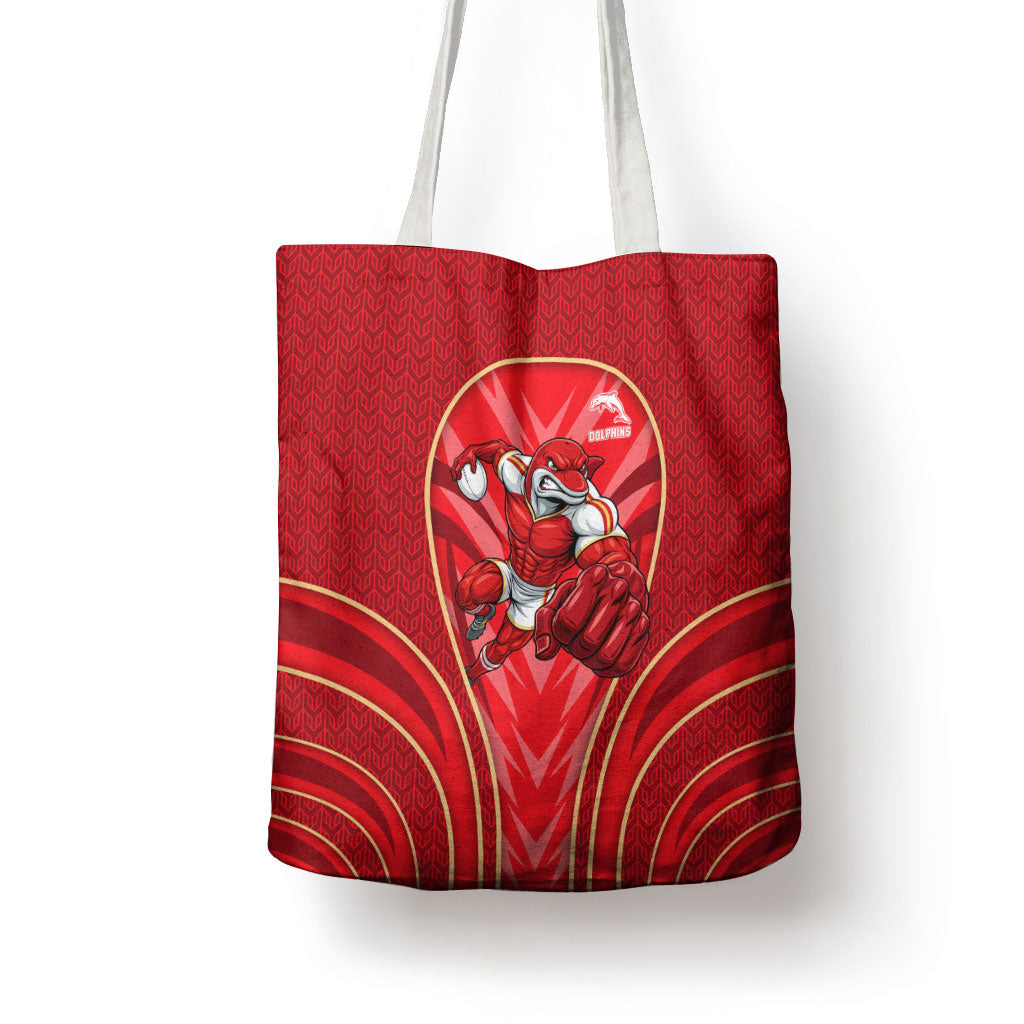Dolphins Rugby Mascot Tote Bag Australian Rugby Culture - Tribal Inspired Dolphin