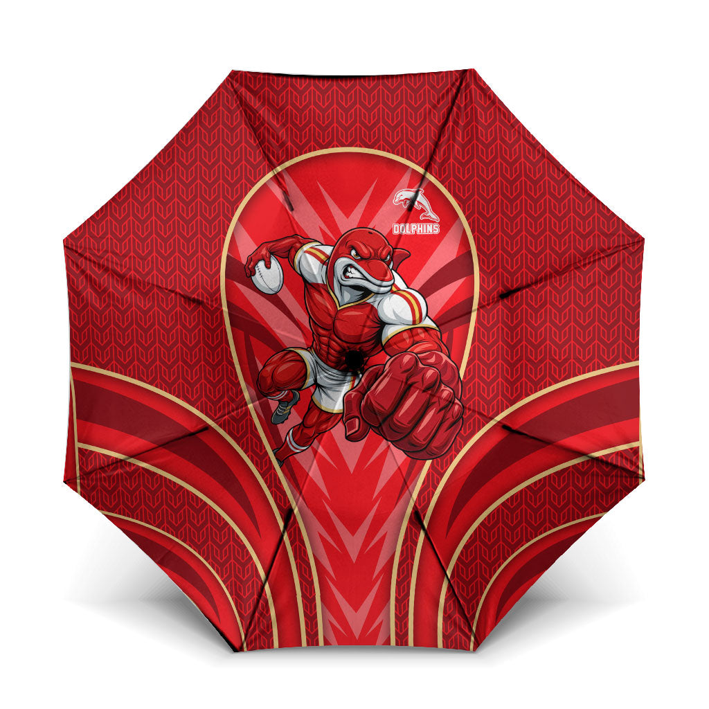 Dolphins Rugby Mascot Umbrella Australian Rugby Culture - Tribal Inspired Dolphin