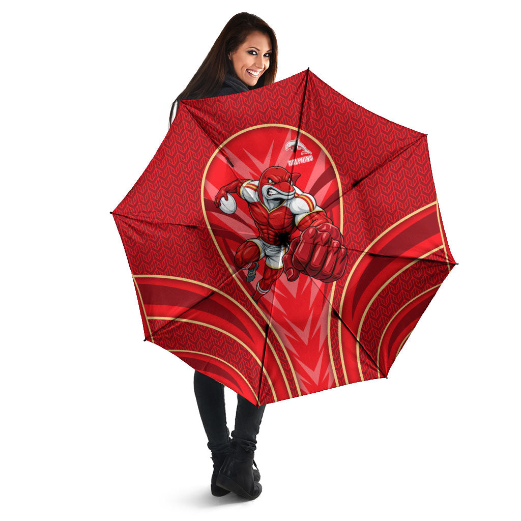 Dolphins Rugby Mascot Umbrella Australian Rugby Culture - Tribal Inspired Dolphin