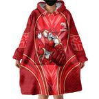 Dolphins Rugby Mascot Wearable Blanket Hoodie Australian Rugby Culture - Tribal Inspired Dolphin