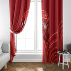 Dolphins Rugby Mascot Window Curtain Australian Rugby Culture - Tribal Inspired Dolphin