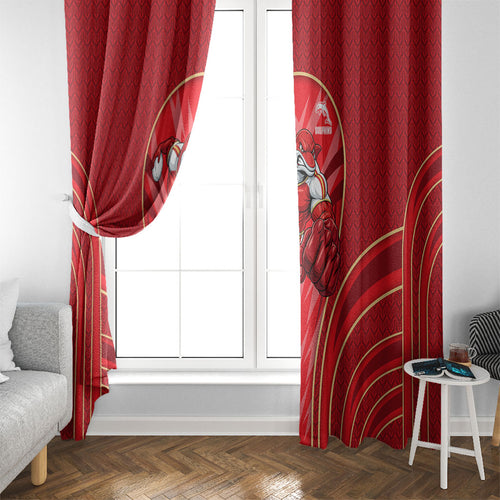 Dolphins Rugby Mascot Window Curtain Australian Rugby Culture - Tribal Inspired Dolphin