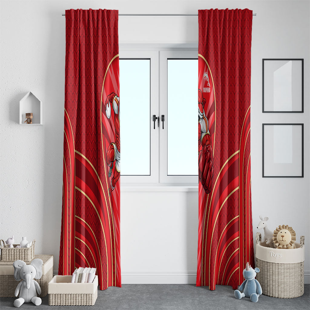 Dolphins Rugby Mascot Window Curtain Australian Rugby Culture - Tribal Inspired Dolphin