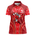Dolphins Rugby Mascot Women Polo Shirt Australian Rugby Culture - Tribal Inspired Dolphin