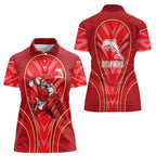 Dolphins Rugby Mascot Women Polo Shirt Australian Rugby Culture - Tribal Inspired Dolphin