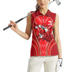 Dolphins Rugby Mascot Women Sleeveless Polo Shirt Australian Rugby Culture - Tribal Inspired Dolphin