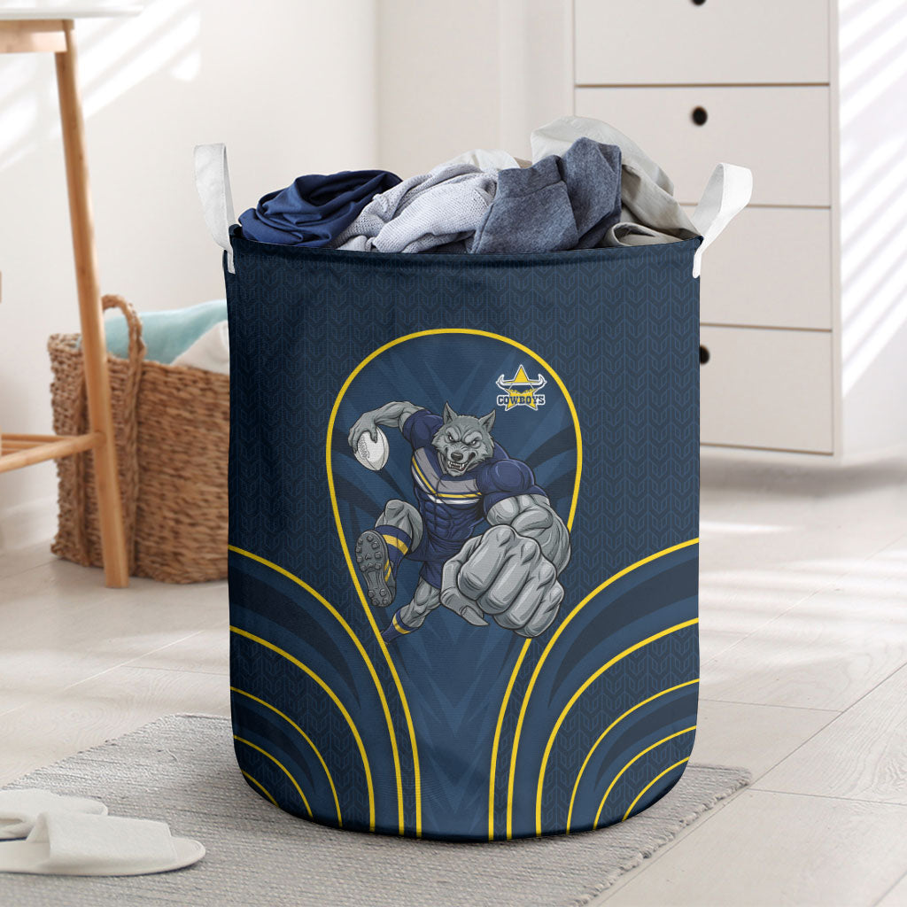 North Queensland Cowboys Rugby Mascot Laundry Basket Australian Rugby Culture - Tribal Inspired Wolf