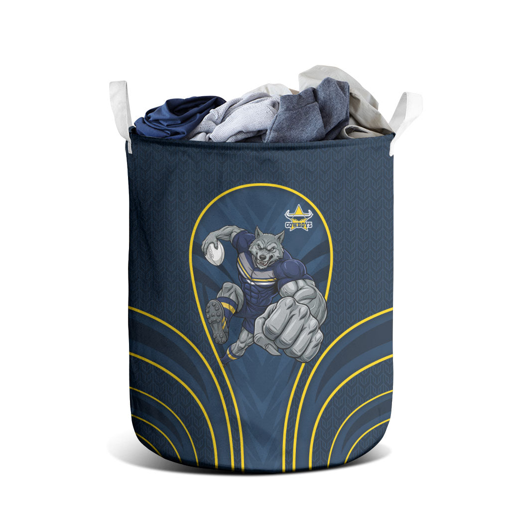 North Queensland Cowboys Rugby Mascot Laundry Basket Australian Rugby Culture - Tribal Inspired Wolf