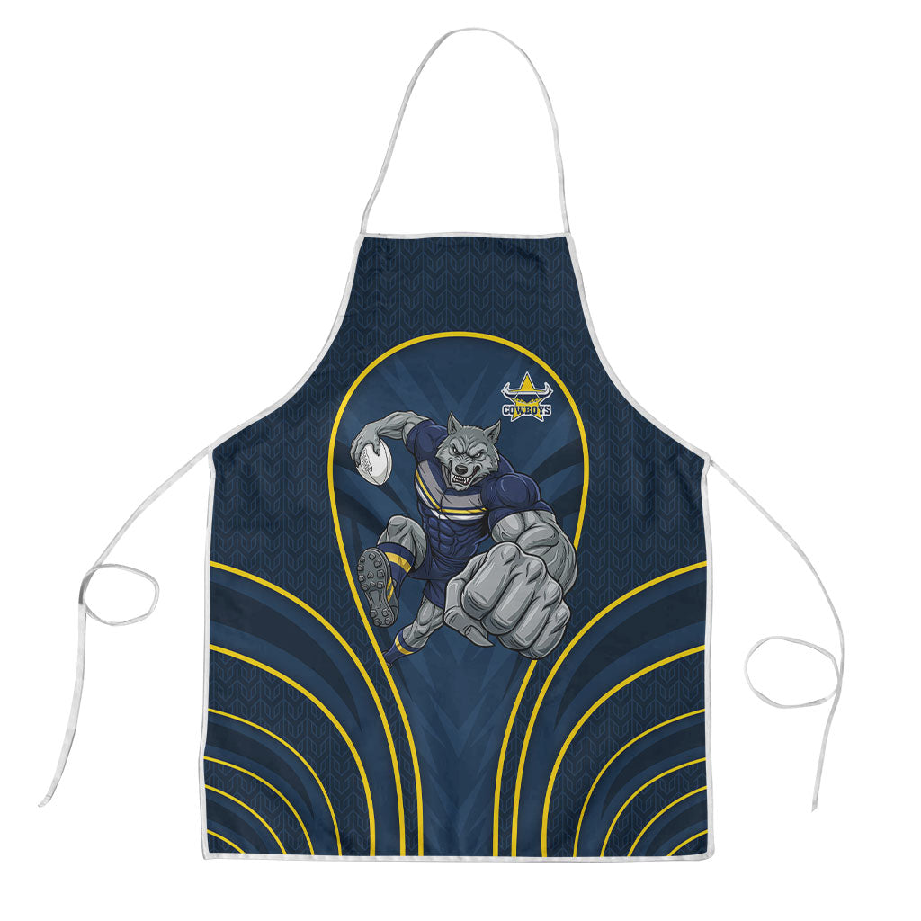 North Queensland Cowboys Rugby Mascot Apron Australian Rugby Culture - Tribal Inspired Wolf