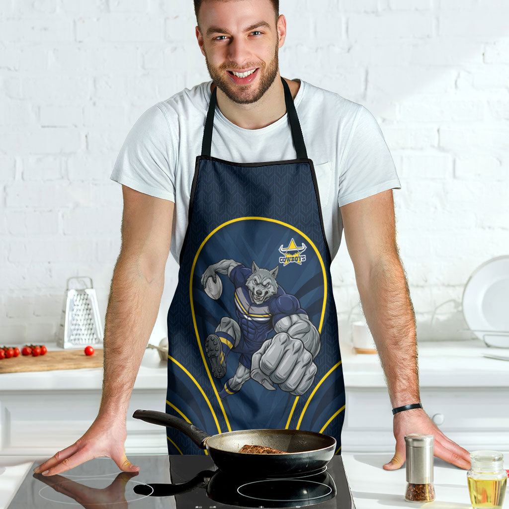 North Queensland Cowboys Rugby Mascot Apron Australian Rugby Culture - Tribal Inspired Wolf