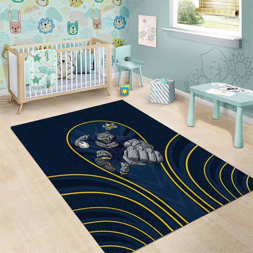 North Queensland Cowboys Rugby Mascot Area Rug Australian Rugby Culture - Tribal Inspired Wolf