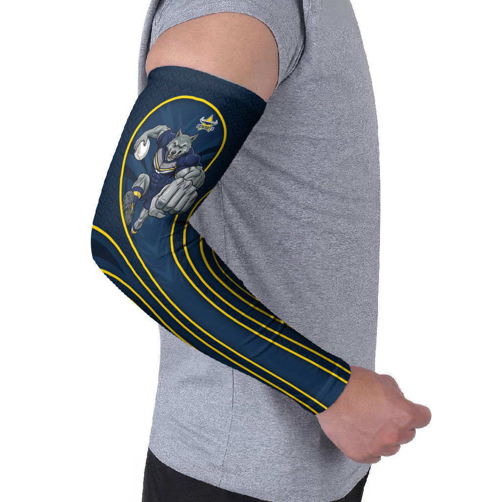 North Queensland Cowboys Rugby Mascot Arm Sleeves Australian Rugby Culture - Tribal Inspired Wolf