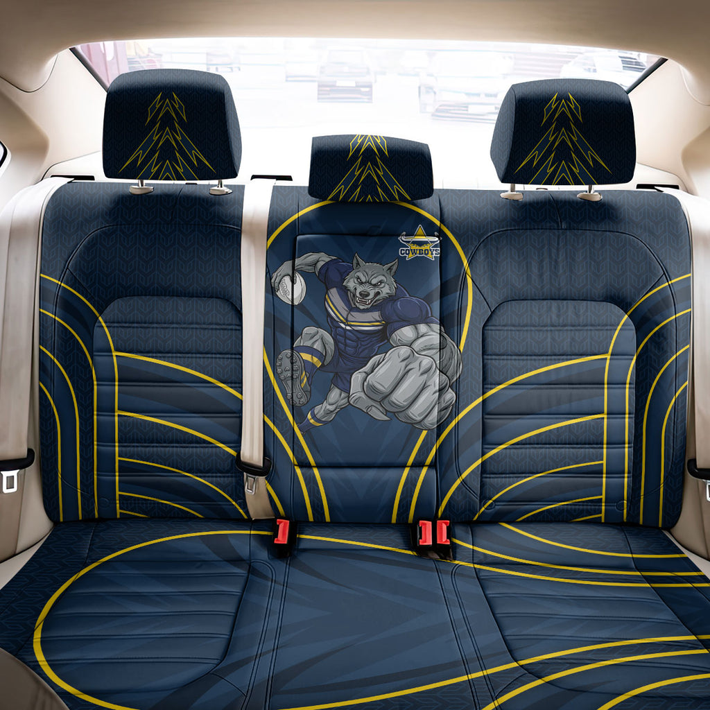 North Queensland Cowboys Rugby Mascot Back Car Seat Cover Australian Rugby Culture - Tribal Inspired Wolf