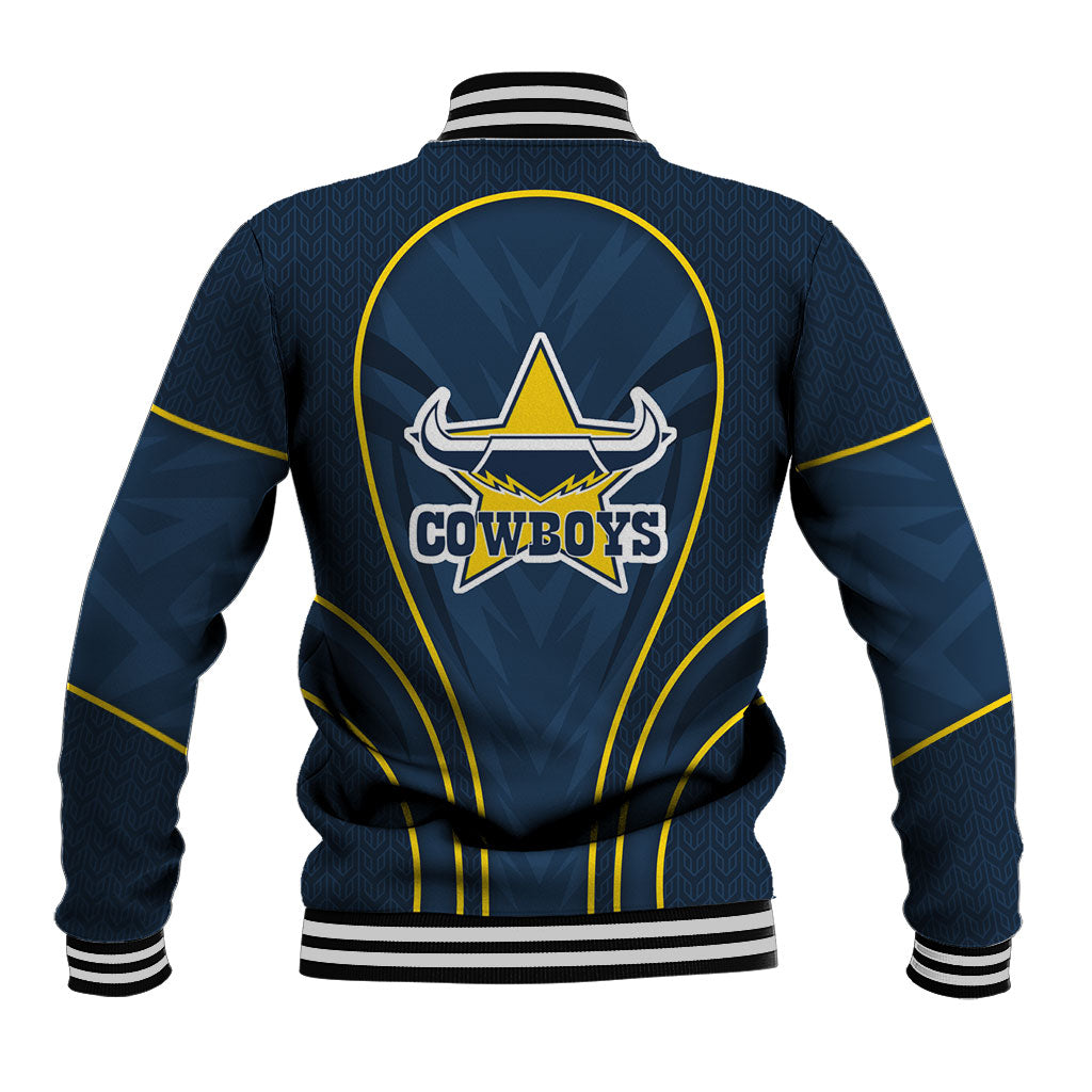 North Queensland Cowboys Rugby Mascot Baseball Jacket Australian Rugby Culture - Tribal Inspired Wolf