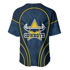 North Queensland Cowboys Rugby Mascot Baseball Jersey Australian Rugby Culture - Tribal Inspired Wolf