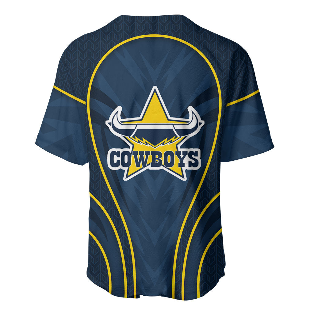 North Queensland Cowboys Rugby Mascot Baseball Jersey Australian Rugby Culture - Tribal Inspired Wolf