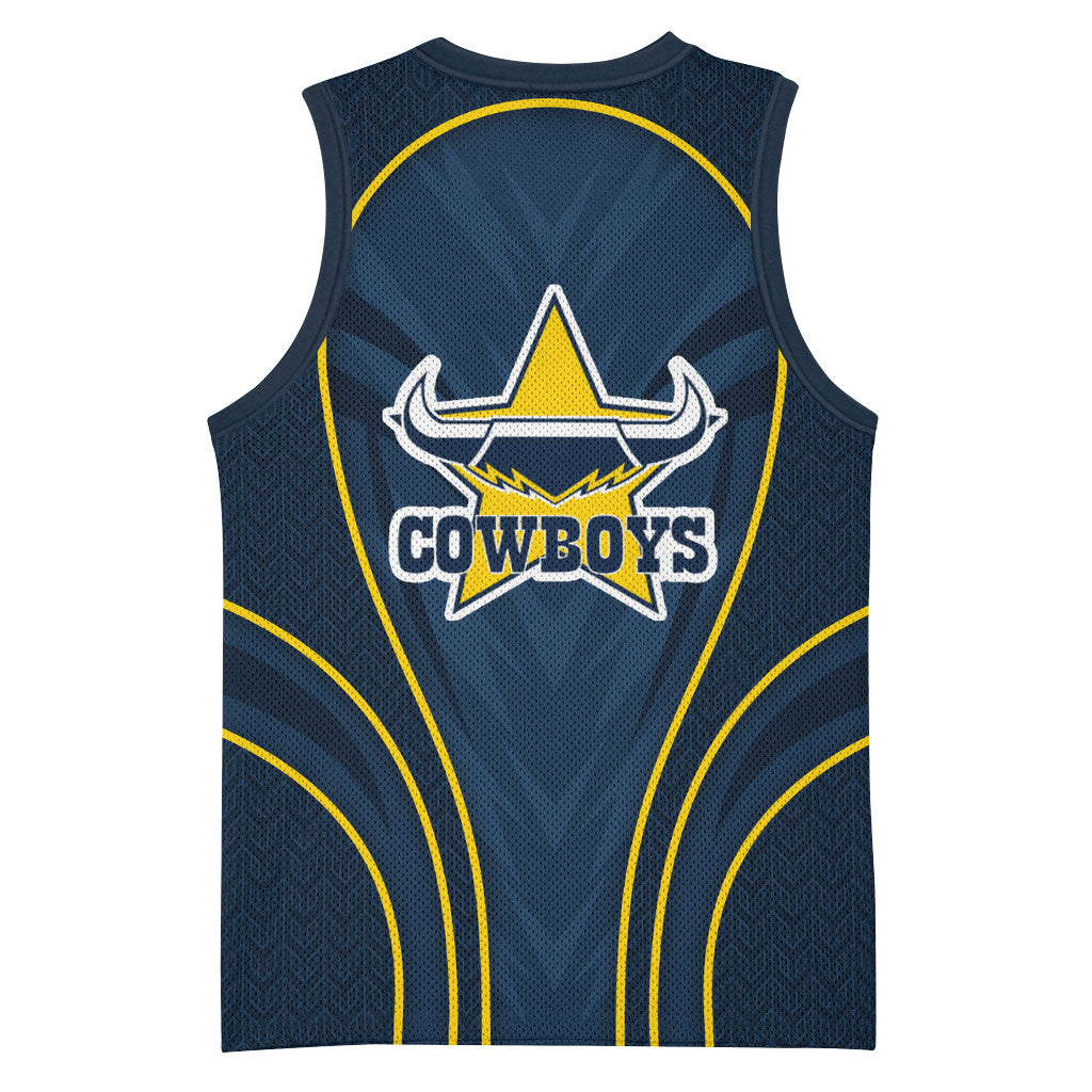 North Queensland Cowboys Rugby Mascot Basketball Jersey Australian Rugby Culture - Tribal Inspired Wolf