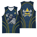 North Queensland Cowboys Rugby Mascot Basketball Jersey Australian Rugby Culture - Tribal Inspired Wolf