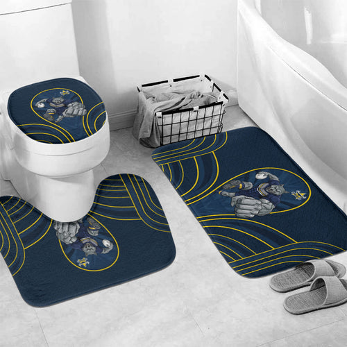 North Queensland Cowboys Rugby Mascot Bathroom Set Australian Rugby Culture - Tribal Inspired Wolf
