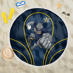 North Queensland Cowboys Rugby Mascot Beach Blanket Australian Rugby Culture - Tribal Inspired Wolf