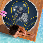 North Queensland Cowboys Rugby Mascot Beach Blanket Australian Rugby Culture - Tribal Inspired Wolf