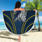 North Queensland Cowboys Rugby Mascot Beach Blanket Australian Rugby Culture - Tribal Inspired Wolf