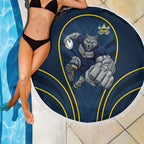 North Queensland Cowboys Rugby Mascot Beach Blanket Australian Rugby Culture - Tribal Inspired Wolf