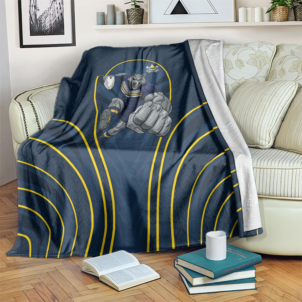 North Queensland Cowboys Rugby Mascot Blanket Australian Rugby Culture - Tribal Inspired Wolf