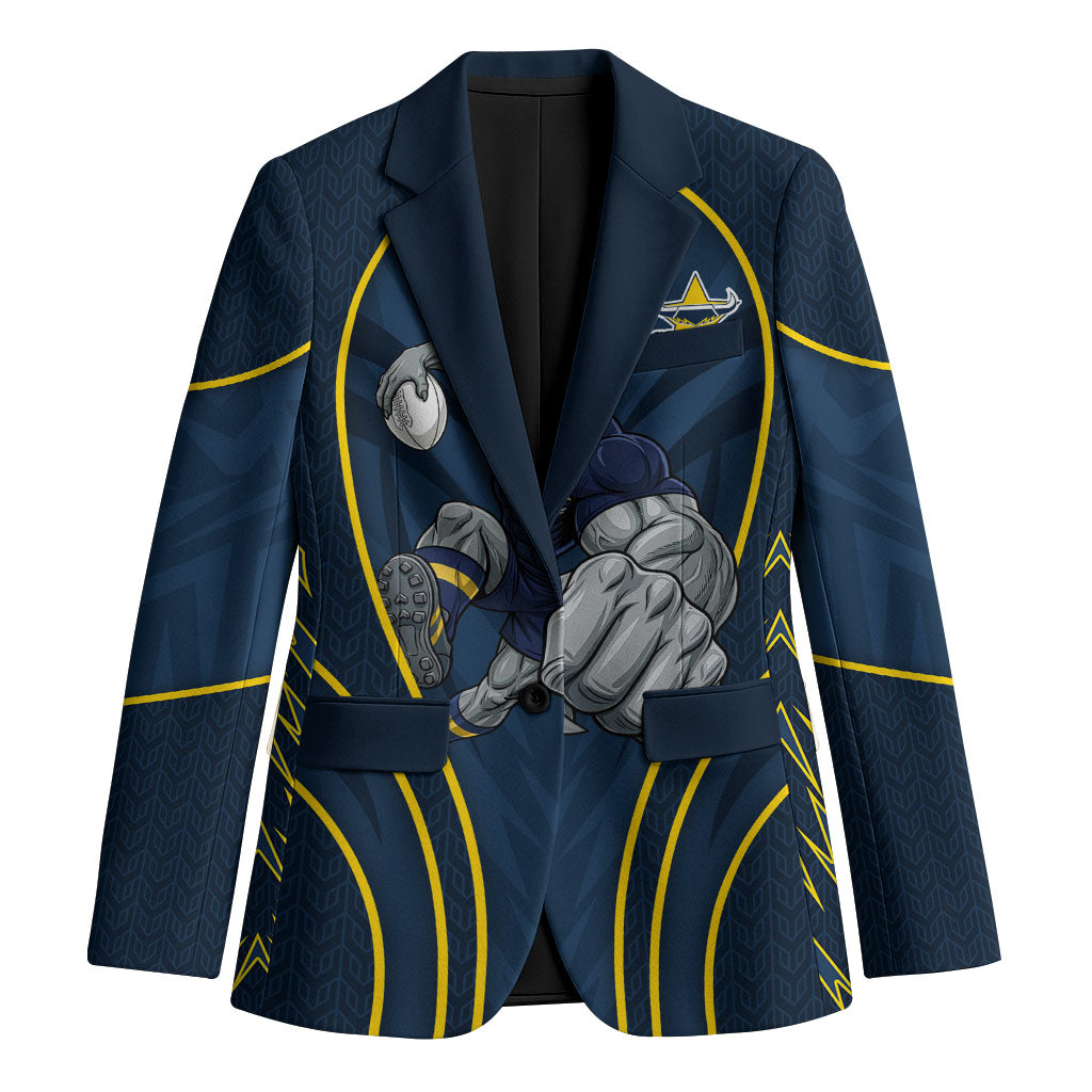 North Queensland Cowboys Rugby Mascot Blazer Australian Rugby Culture - Tribal Inspired Wolf