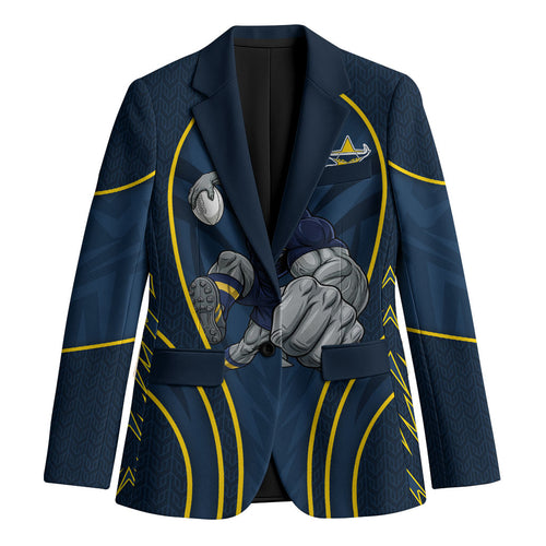 North Queensland Cowboys Rugby Mascot Blazer Australian Rugby Culture - Tribal Inspired Wolf