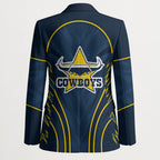 North Queensland Cowboys Rugby Mascot Blazer Australian Rugby Culture - Tribal Inspired Wolf