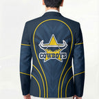 North Queensland Cowboys Rugby Mascot Blazer Australian Rugby Culture - Tribal Inspired Wolf