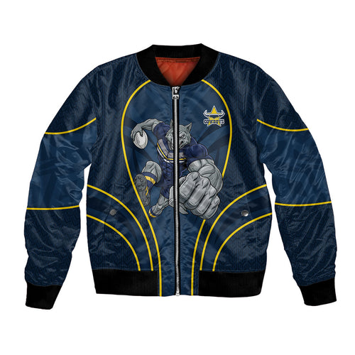 North Queensland Cowboys Rugby Mascot Bomber Jacket Australian Rugby Culture - Tribal Inspired Wolf