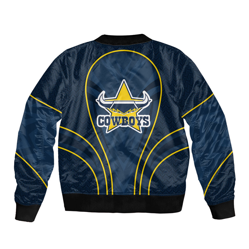 North Queensland Cowboys Rugby Mascot Bomber Jacket Australian Rugby Culture - Tribal Inspired Wolf
