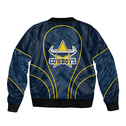 North Queensland Cowboys Rugby Mascot Bomber Jacket Australian Rugby Culture - Tribal Inspired Wolf