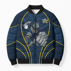 North Queensland Cowboys Rugby Mascot Bomber Puffer Jacket Australian Rugby Culture - Tribal Inspired Wolf