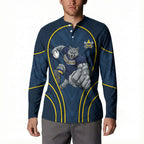North Queensland Cowboys Rugby Mascot Button Sweatshirt Australian Rugby Culture - Tribal Inspired Wolf