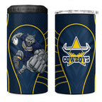 North Queensland Cowboys Rugby Mascot 4 in 1 Can Cooler Tumbler Australian Rugby Culture - Tribal Inspired Wolf