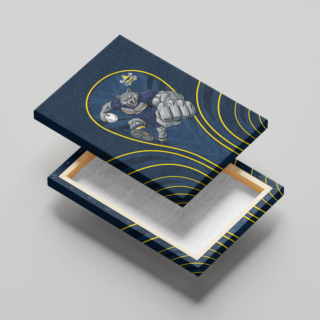North Queensland Cowboys Rugby Mascot Canvas Wall Art Australian Rugby Culture - Tribal Inspired Wolf