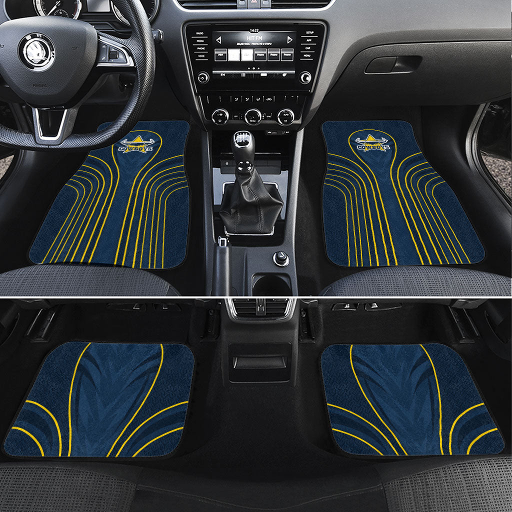 North Queensland Cowboys Rugby Mascot Car Mats Australian Rugby Culture - Tribal Inspired Wolf