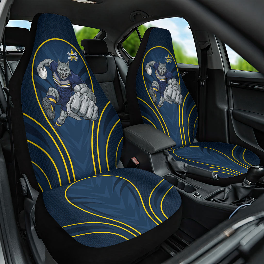 North Queensland Cowboys Rugby Mascot Car Seat Cover Australian Rugby Culture - Tribal Inspired Wolf