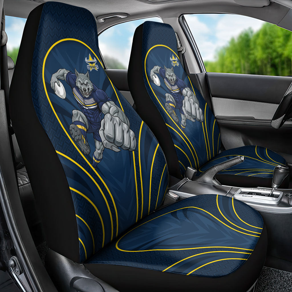 North Queensland Cowboys Rugby Mascot Car Seat Cover Australian Rugby Culture - Tribal Inspired Wolf