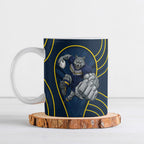 North Queensland Cowboys Rugby Mascot Ceramic Mug Australian Rugby Culture - Tribal Inspired Wolf