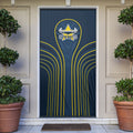 North Queensland Cowboys Rugby Mascot Door Cover Australian Rugby Culture - Tribal Inspired Wolf