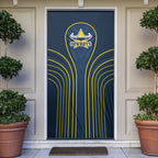 North Queensland Cowboys Rugby Mascot Door Cover Australian Rugby Culture - Tribal Inspired Wolf