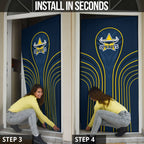North Queensland Cowboys Rugby Mascot Door Cover Australian Rugby Culture - Tribal Inspired Wolf