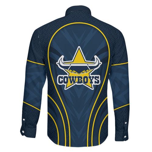 North Queensland Cowboys Rugby Mascot Family Matching Mermaid Dress and Hawaiian Shirt Australian Rugby Culture - Tribal Inspired Wolf