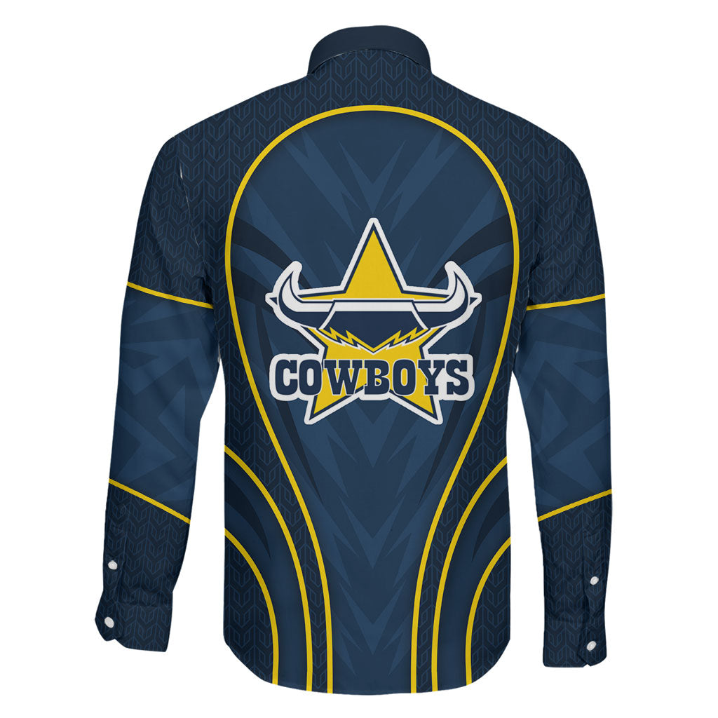 North Queensland Cowboys Rugby Mascot Family Matching Short Sleeve Bodycon Dress and Hawaiian Shirt Australian Rugby Culture - Tribal Inspired Wolf