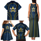 North Queensland Cowboys Rugby Mascot Family Matching Tank Maxi Dress and Hawaiian Shirt Australian Rugby Culture - Tribal Inspired Wolf